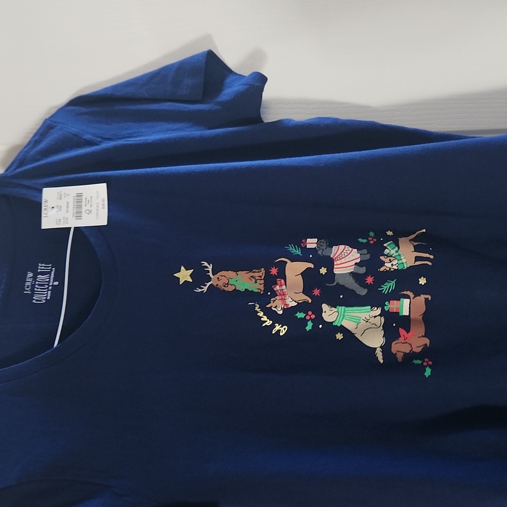 J CREW COLLECTORS CHRISTMAS TEE SMALL NWT